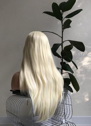 Парик с мини-имитацией кожи головы kitto hair блонд3 фото