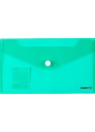 Папка-конверт на кнопці axent 1414-20-a, dl, прозора, асортимент кольорів