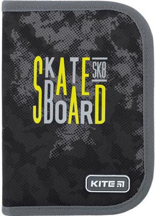 Пенал без наповнення kite skateboard k22-622-6, 1 відділення, 2 закоти