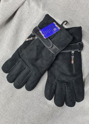 Перчатки теплі флісові з хутром, теплі зимові перчатки, чоловічі рукавички зима, перчатки з кишенею фліс з хутром, зимові рукавички, рукавички