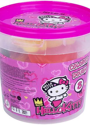 Квіткове тісто для ліплення kite hello kitty hk21-137, 8*20 г + 2 формочки + скло1 фото