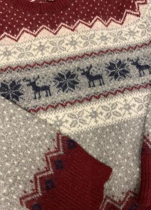 Свитер,новолетний свитер, олени2 фото
