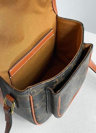 Качественная сумка формы седло бренда celine премиу кожа селин на плече7 фото