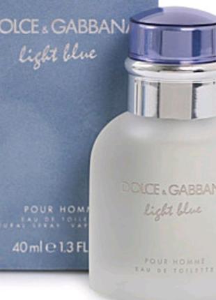 Оригинальный dolce gabbana light blue pour homme 40 ml (дольче габбана лайт блю ) туалетная вода