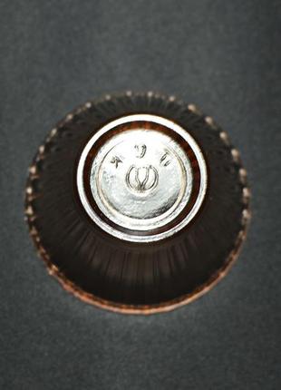 Соусница, солянка цветное стекло коричневый