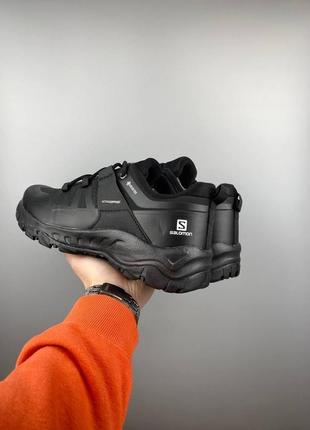 Кроссовки мужские осень - зима salomon x ultra gore-tex black4 фото