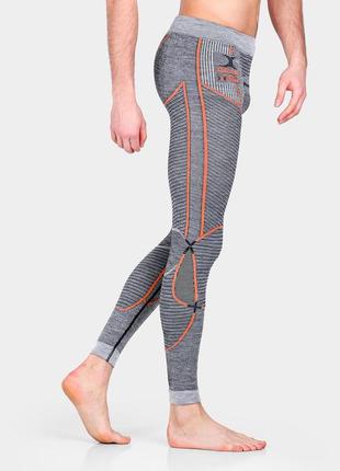 Термоштани x-bionic apani 4.0 merino pants men grey / orange розмір s5 фото