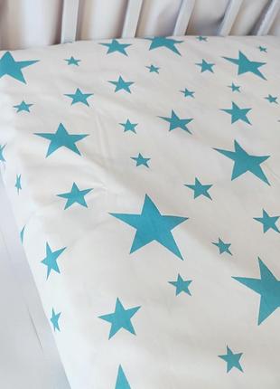 Простирадло дитяче на резинці в ліжечко для новонароджених