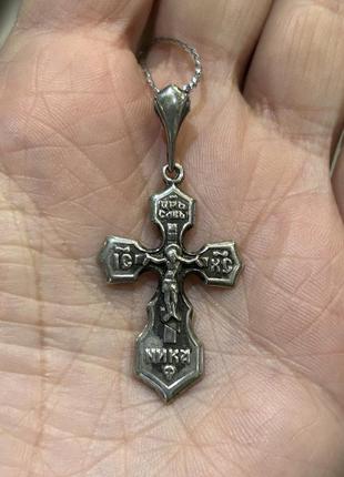 Хрестик срібний, срібло 925 проба