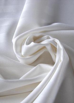 Комплект постільної білизни "сніжно-білий" з тканини страйп сатин, є всі розміри6 фото