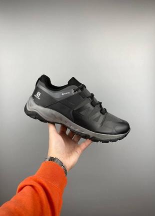 Кросівки чоловічі осінь — зима salomon x ultra gore-tex black grey3 фото