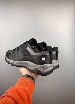 Кросівки чоловічі осінь — зима salomon x ultra gore-tex black grey5 фото