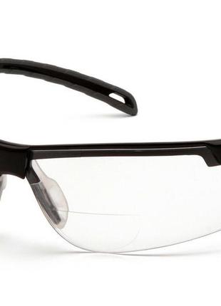 Біфокальні захисні окуляри pyramex ever-lite bifocal (clear +2.0) super anti-fog h2max, біфокальні прозорі з діоптріями