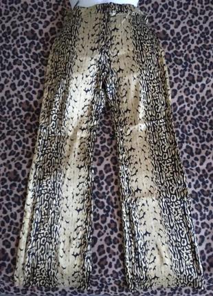 Леопардові стретчевые штани розміру укр 50 - 52