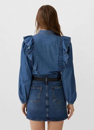 Классная джинсовая юбка stradivarius, размер 36.4 фото