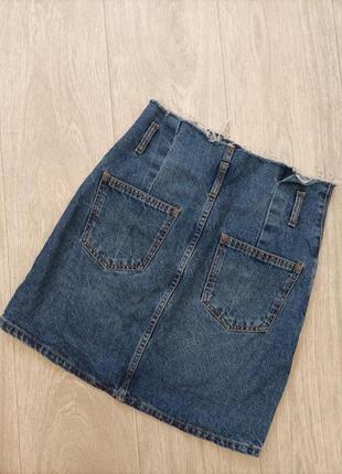 Классная джинсовая юбка stradivarius, размер 36.6 фото