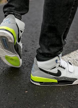 Мужские кроссовки nike air jordan legacy white green 40-41-42-43-44-455 фото