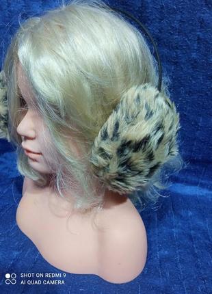 Теплі хутряні навушники