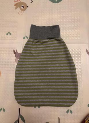 Новий мішок мішечок для сну для дитини для немовля зелений в сіру смужку