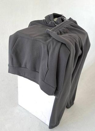 Утепленный оверсайз-карман из качественной трехнитки на флисе худи + штаны5 фото