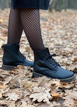 Ботинки dr martens мех женские кожаные ботинки martens, мартинсы зима7 фото