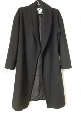 Шерстяное пальто оверсайз халат на запах2 фото