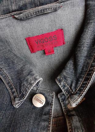 Пиджак vigoss коттонка италия оригинал джинсовый куртка ветровка4 фото