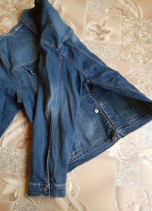 Пиджак vigoss коттонка италия оригинал джинсовый куртка ветровка6 фото