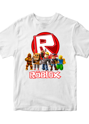 Футболка з оригінальним принтом онлан гри roblox "персонажі гри roblox роблокс" push it1 фото