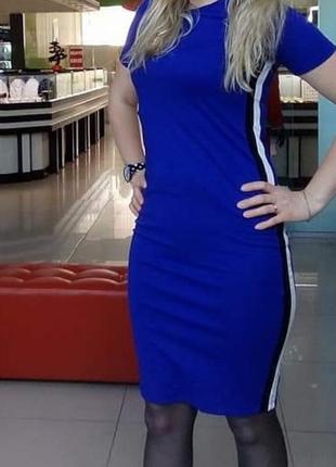 Платье с лампасами платье очень красивое платье электрик синее платье