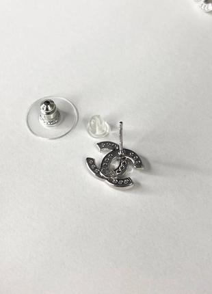 Сережки срібляні chanel пусети цвяхи4 фото