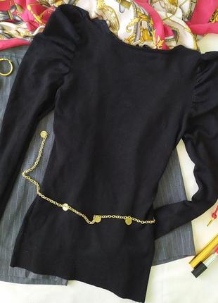 Черная вискозная кофта кардиган рукав фонарик, винтажный викторианский стиль, как lanvin3 фото