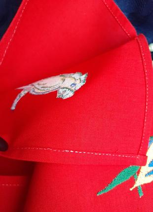 Кокаду🦜 комплект салфеток хлопок вышивка попугай попугайчики скатерки текстильные винтаж8 фото