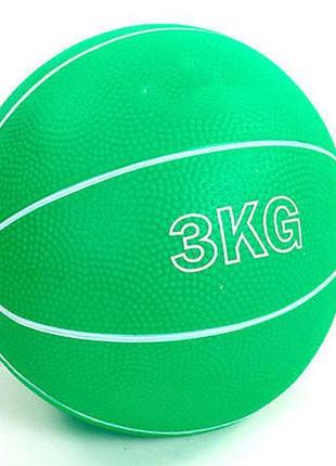 Медбол easyfit rb 3 кг (медичний м'яч-слембол без відскоку)