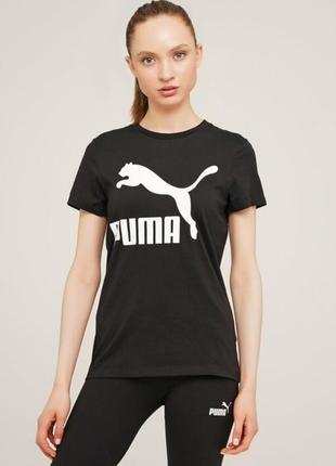 Футболка puma. чорна футболка з логотипом puma