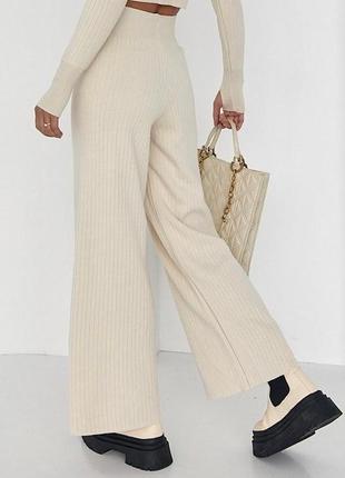 Штани машинне в'язання пляшкового смарагдового кольору