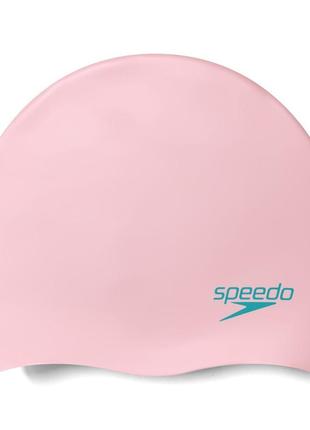 Шапка для плавания speedo plain moud silc cap ju розовый, синий дет osfm 8-7099014571