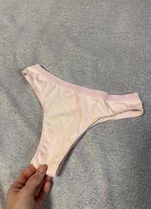 Трусики бразильного хлопка xs розовые