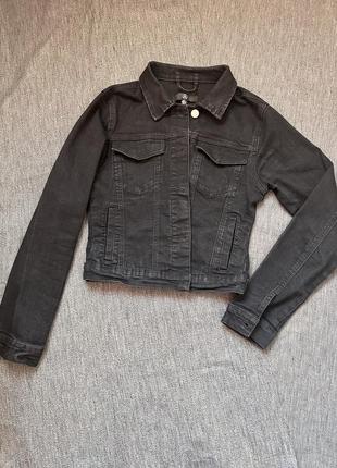 Джинсовка чорна джинсова куртка3 фото