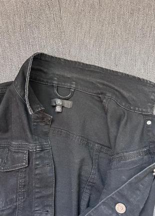 Джинсовка чорна джинсова куртка5 фото