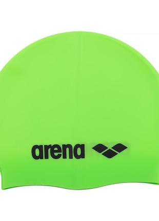 Шапочка для плавания arena classic silicone jr зеленый one size (7d91670-065 one size)