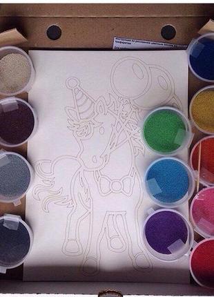 Набор для творчества раскраска картинка из цветного песка