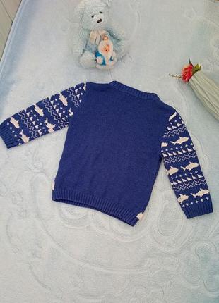 Детский новогодний свитер, свитшот, кофта на мальчика george 🦈8 фото