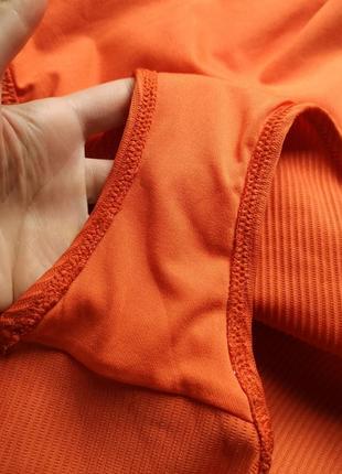 Слитный оранжевый купальник в рубчик французского бренда etam l9 фото