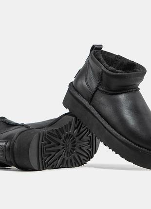 Ugg classic mini сірі замшеві зимові уггі унісекс жіночі теплі, стильні чоботи 36-417 фото