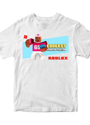 Футболка с оригинальным принтом онлан игры roblox "coolest roblox player r ромбс roblox "