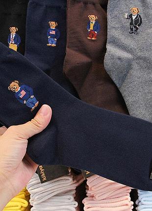 Носки с мишками  в стиле polo ralph lauren5 фото