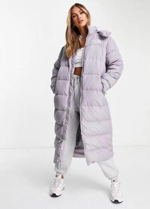Сірий пуховік north face2 фото