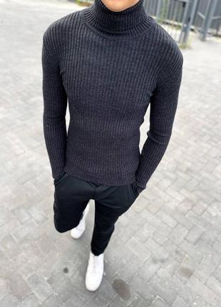 Шерстяний світер в рубчик🔥