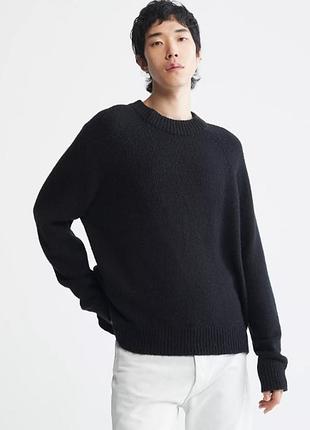 Calvin klein размер l-lx пуловер свитер альпака шерсть мериноса оригинал